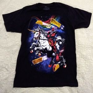 Marvel Deadpool black graphic t-shirt